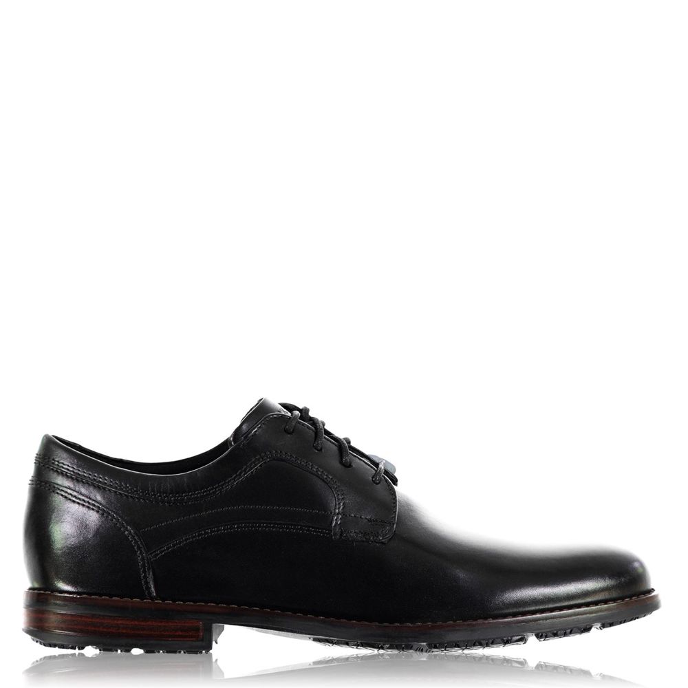 Rockport Plain - Mens Dress Shoes - Black - NZ (EDO-459681)